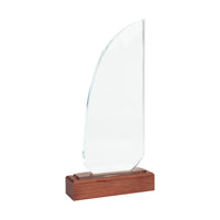 A85 Trofeo Galvano de Madera y Cristal "Sail"