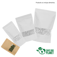 F15 Bolsa doypack 80ml de papel kraft, para Alimentos